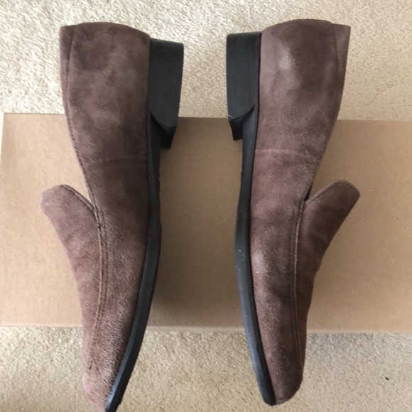 Munro shoes Harrison style suede loafers light brown “Greige”. Size 8.5 N narrow - Picture 3 of 5